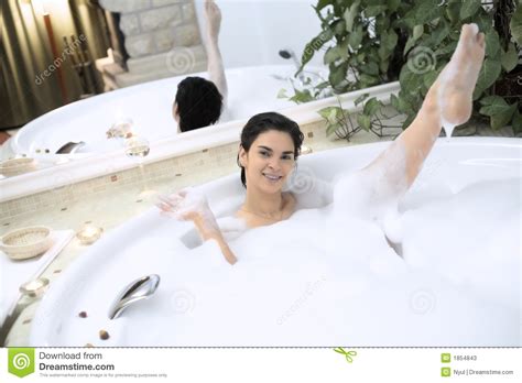 bath in a whirlpool hot tub jacuzzi stock image image