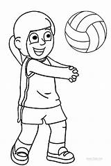 Volleyball Coloring Pages Printable Cool2bkids Kids sketch template