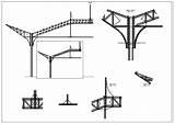 Steel Detail Details Structure Cad Drawings Frame Building Architecture Drawing Buildings Blocks Roof Autocad Structures V5 Lightweight Cadblocksdownload Truss Dwg sketch template