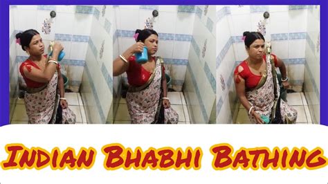 Indian Bhabhi Bathing🔥 Bathroome Bathing Vlog👄open Bath India😜 Sandhya