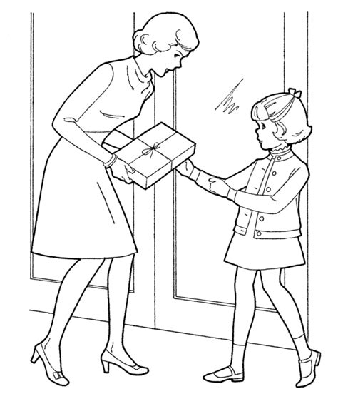 mothers day coloring pages bluebonkers  special present  mom