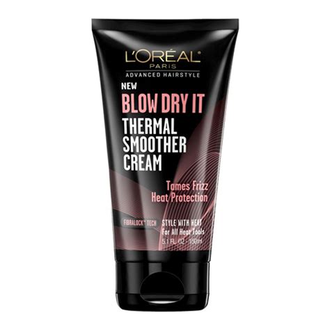 loreal paris advanced hairstyle blow dry  thermal smoother hair cream