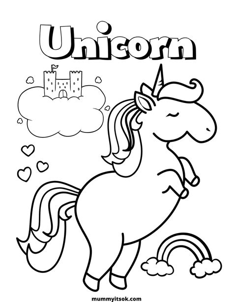 unicorn colouring book digital  etsy