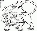 Manticore Mythical Coloring Beast Pages Creatures Gif Monster Hydra Creature Humbaba Oncoloring sketch template