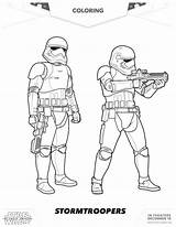 Coloring Stormtroopers Wars Star Awakens Force Printable Click sketch template
