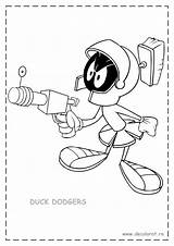 Dodgers Marvin Martian Duck Colorat Planse Colouring Looney Tunes sketch template