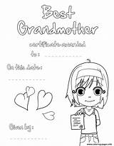 Grandmother sketch template