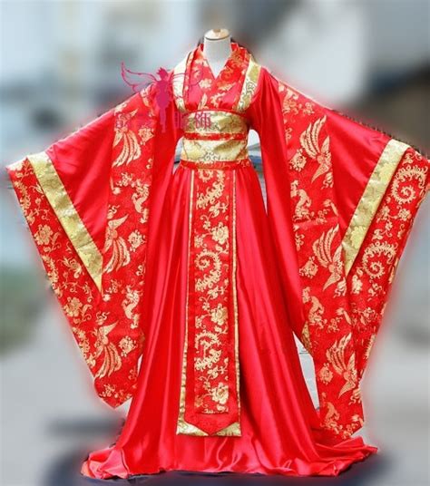 Ancient Chinese Tang Empress Costume Red Wedding Hanfu Female Costumes