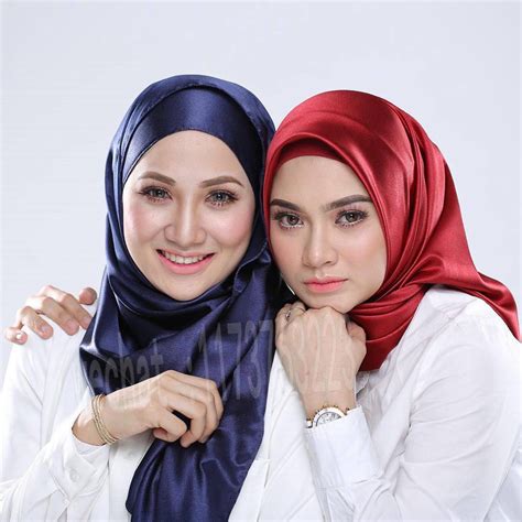 [ready Stock] Tudung Bawal Tudung Satin Silk Plain Hijab