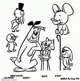 Barbera Hanna Ruff Coloring Pages Reddy Jerry Tom Characters Cartoon Joe Bill Popular sketch template