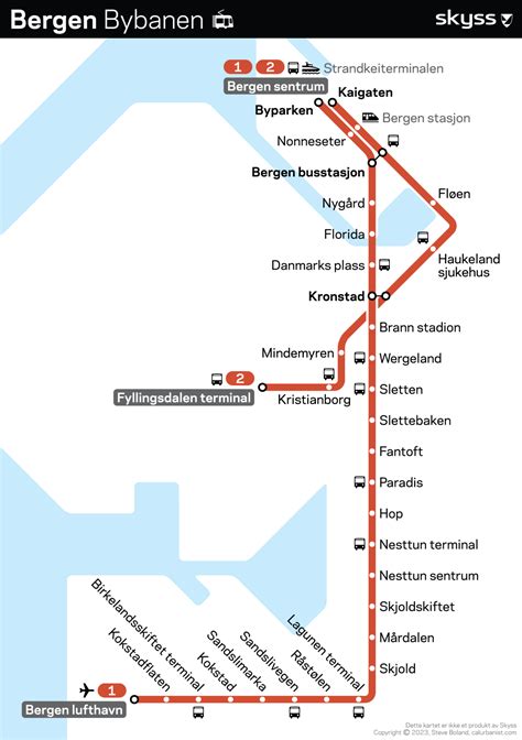 bergen norway light rail transit maps  calurbanist