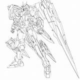 Gundam Uncolored Colouring Gn Fandom Cel 7s sketch template