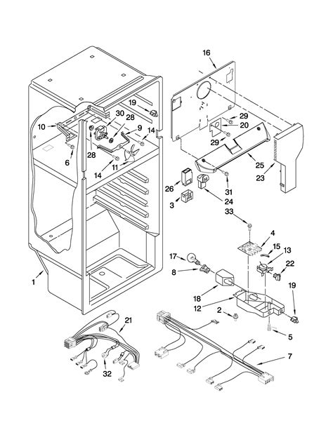liner parts diagram parts list  model wtxnwmwb whirlpool parts refrigerator parts