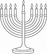 Menorah Hanukkah Clipart Outline Drawing Candle Coloring Clip Menora Holder Jewish Border Getdrawings Kwanzaa Candles Pages Printable Color Line Transparent sketch template