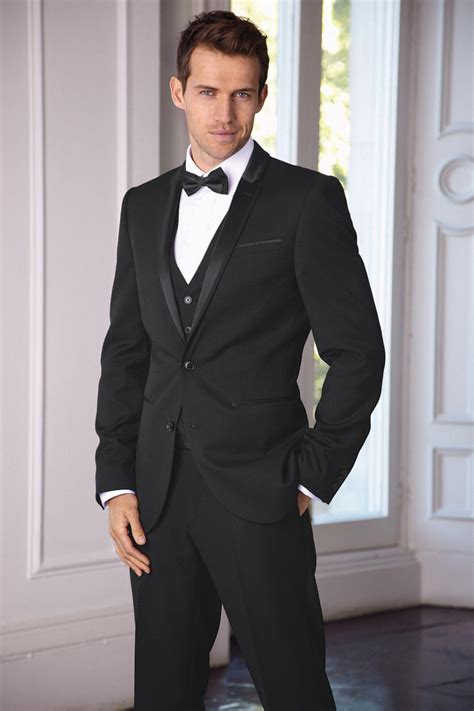 custom    black groom tuxedos  man wedding groomsman suits bridegroom business