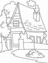 Coloring Pages Cottage Scenic Kids Scenery Color Getcolorings Designlooter Print Printable 48kb sketch template