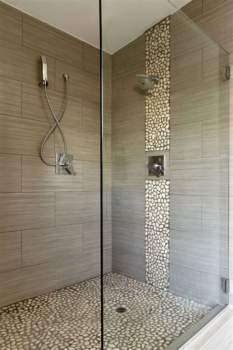 douche   italienne galet modern bathroom bathroom shower tile bathrooms remodel