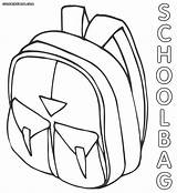 Bag Coloring Pages School Bags Schoolbag Backpack Popular 78kb 1000px sketch template