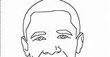 Obama Coloring Barack Pages Print sketch template