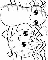 Coloring Pages Kawaii Food Cute Faces Peanut Fruits Butter Jelly Fruit Sushi Chuck Print Cheese Strawberry Printable Apple Kids Brer sketch template