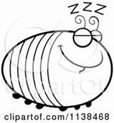 Grub Chubby Outlined Sleeping Clipart Coloring Vector Cartoon Drunk Cory Thoman sketch template