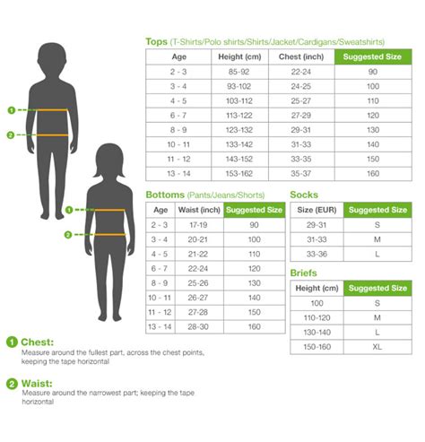 childrens place size chart  boys