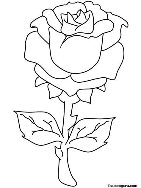 printable valentines day rose coloring pages printable coloring pages
