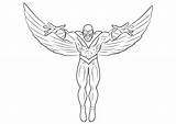 Falcon Draw Coloring Pages Marvel Drawing Step Comics Tutorials Printable Comic Characters Tutorial Kids sketch template