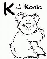 Coloring Koala Pages Letter Clipart Zoo Cliparts Preschool Animal Kangaroo Clip Alphabet Printable Crafts Activities Line Drawing Moms Being Letters sketch template