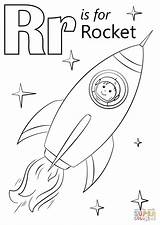 Letter Rockets Supercoloring sketch template