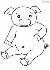 Pig Coloring Pages Cute Sheet Piglet sketch template