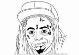 Lil Wayne Draw Drawing Coloring Pages Cartoon Uzi Vert Step Sheets Xxxtentacion Rappers Drawings Rapper Sketch Pump Drake Template Savage sketch template