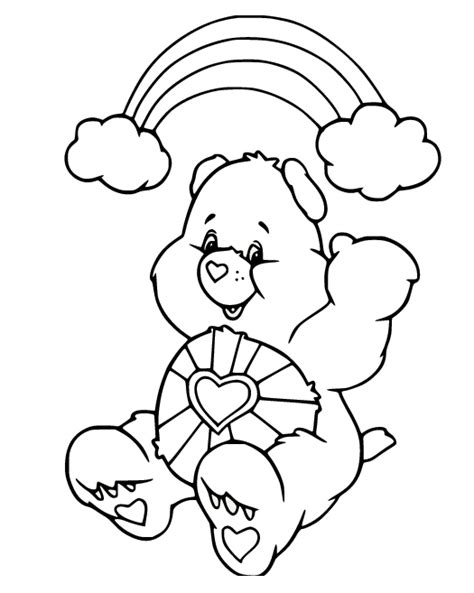 true heart care bear coloring pages