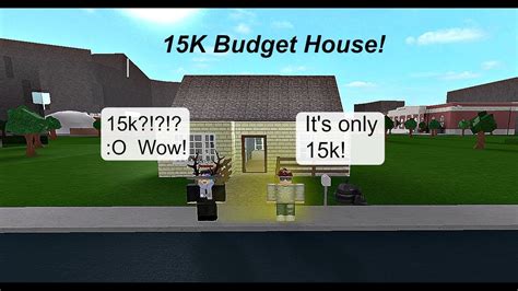 roblox bloxburg speedbuilds ep  budget house youtube