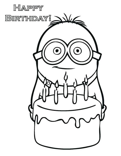 happy  birthday coloring pages  getdrawings