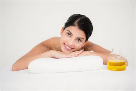 Pretty Brunette Enjoying A Massage Stock Image Image Of Luxury Farm