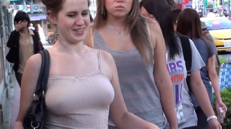 Candid Busty Braless Girl W Hard Nipples And Boobs
