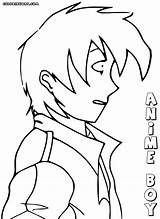 Anime Boy Coloring Pages Cartoon sketch template