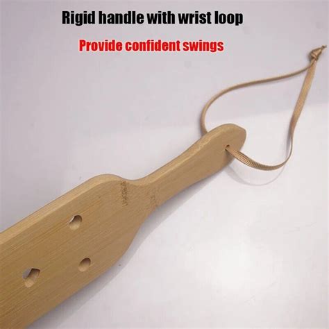 Spanking Wooden Paddle Hollow Pattern Whip Restraint Flogger Stimulate