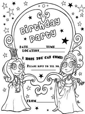 invitations coloring pages  kids