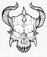 Demon Horns Devil Skulls Px sketch template