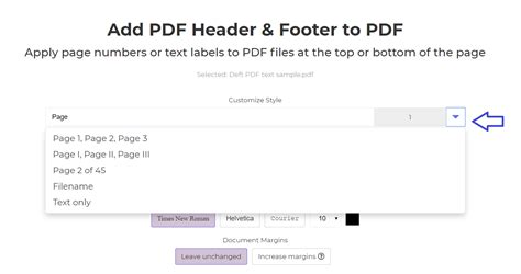header  footer  style format