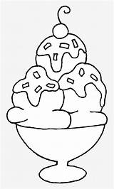 Ice Cream Sundae Coloring Draw Nicepng sketch template