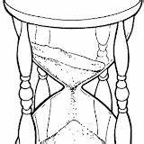 Hourglass Reloj sketch template