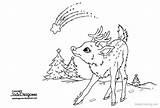 Reindeer Coloring Christmas Pages Jadedragonne Printable Kids sketch template