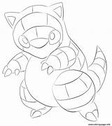 Pokemon Sandshrew Coloring Pages Printable Lineart Print Drawing Prints sketch template