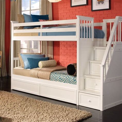 bunk beds ideas  pinterest bunk bed sets white  navy bedding  quad room
