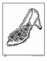 Slipper Cinderella sketch template