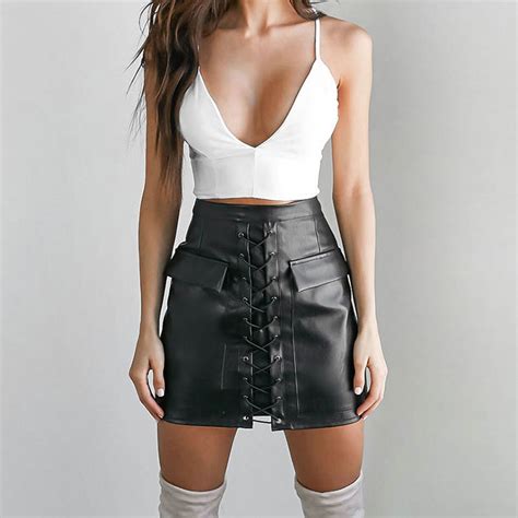 Faux Leather Mini Skirt Wear It Out