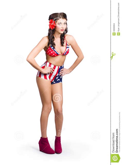 full body pin up girl american retro style stock images image 33000004